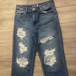 🔥 High-Rise Ripped Baggy Grunge Jeans 🔥
